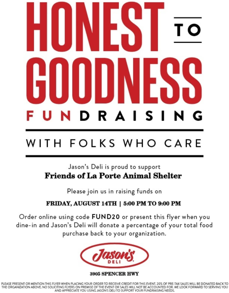 Jason's Deli event flyer