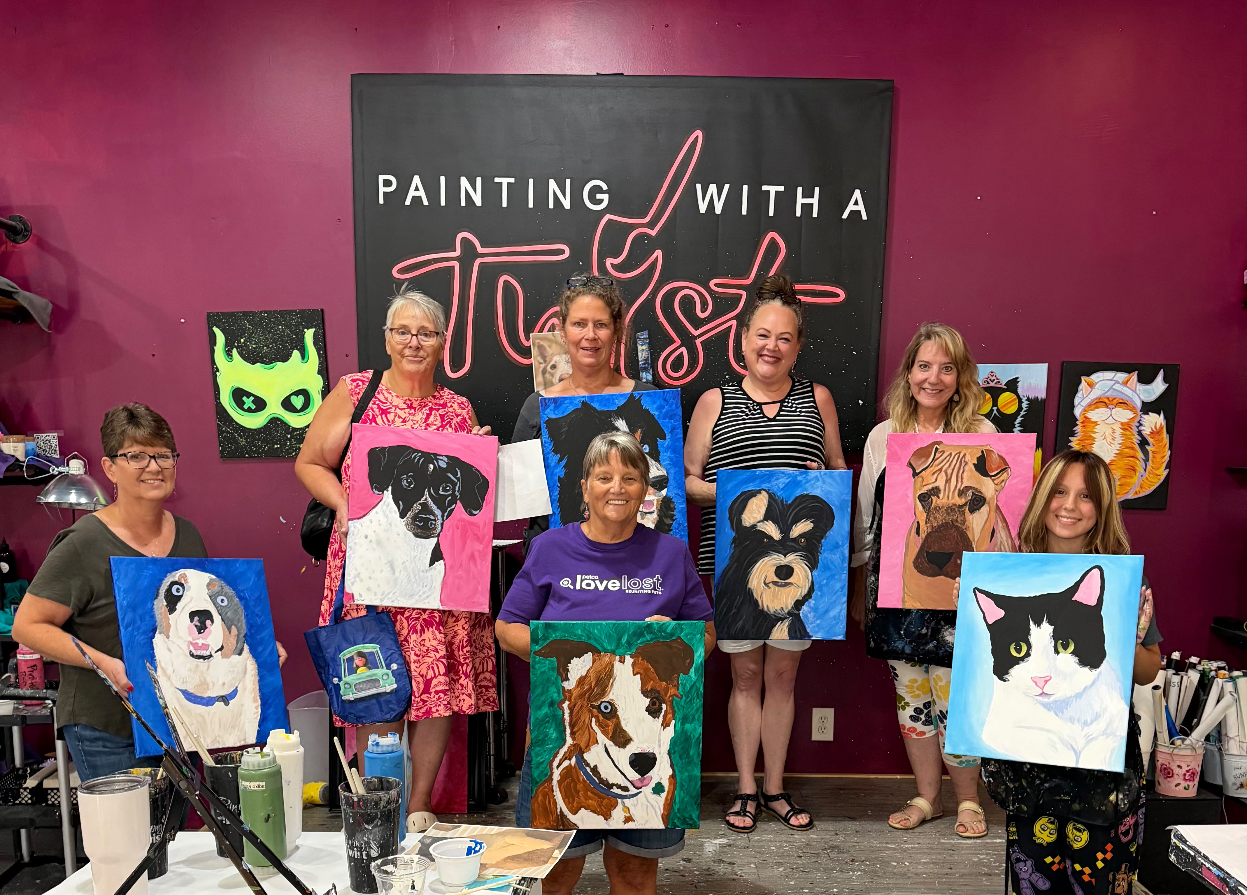 Paint Your Pet fundraiser group photo